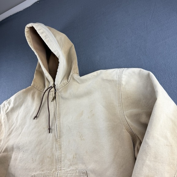 Vintage Carhartt Jacket Men's XL Brown JR106 Thermal Lined Active Thrashed Faded